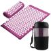 Ruluti Massage Yoga Mat Set - Acupressure Pillow & Travel Bag for Backrest & Neck Pain Relief - Relax Muscles & Linder Insomnia (Purple) - Buy Online on GoSupps.com