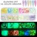 Fluorescent Sequin Glow Nail Powder - 12 Colors Glitter for Face Body & Eyes | DIY Party & Halloween Decorations - Buy Online on GoSupps.com