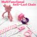 Pink Dummy Clips Set with Silicone Ring Adapter | Baby Pacifier Holder with Plastic Clasp | Soother Clip Straps for Dummies, Soothers, Teething Toys - Buy Online on GoSupps.com