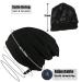 Satin Lined Sleep Cap for Curly Hair - Black | Adjustable Satin Bonnet Hat - Buy Online on GoSupps.com