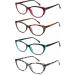 EYEURL 4 Pack Cat Eye Reading Glasses for Women - Blue Light Blocking Lightweight UV Fashion Eyeglasses +1.50 Anti Eyestrain - 1.5x Magnification Mix Color Set - Buy Online on GoSupps.com