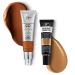 IT Cosmetics CC+ Cream with SPF 50+ Natural Finish Full Coverage Foundation (Rich Honey - 1.08 fl oz) & Bye Bye Undereye Concealer Anti-Aging Makeup (35.0 Rich Amber - 0.4 fl oz)