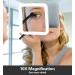 Glam Hobby 10X Magnifying Lighted Makeup Mirror - Daylight LED, Compact & Portable Square Vanity Mirror - Buy Online on GoSupps.com