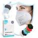 Virshields FFP2 Mundsprung Mask - PFE 94% VFE 99.99% EN 149: 2001+A1: 2009 5 layers 10-2000 pieces filtering made in EU choice of color - breathing mask protective mask half mask 1 piece (1000 pack)White
