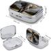 3D Elephant Print Pill Box | Decorative 2 Compartment Medicine Organizer | Portable Metal Pill Case for Pocket & Purse - International Shipping - Buy Online on GoSupps.com