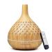 ASAKUKI Essential Oil Diffuser with Remote Control, 400ml Cool Mist Humidifier, 16 Hours Operation Aroma Diffuser with Waterless Safety Switch & 14 LED Colors 01-yellow Wood Grain