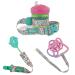 Stop The Dropsy 3-in-1 Pack for Sippy Cup  Pacifier  Toys (Green Paisely) Green Paisley