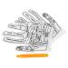 Healeved 1 set of acupressure gloves reflex zone acupressure diagrams acupressure pen acupuncture point printed gloves tool socks massage cotton mixture lovers print