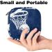 Large Capacity Sanitary Napkin Storage Bag & Menstrual Cup Pouch - Girls Travel Makeup Organizer | Basketball Background - Color 5 - Buy Online on GoSupps.com