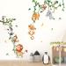 decalmile Jungle Animals Climbing Tree Wall Decals Monkey Lion Koala Tiger Wall Stickers Baby Nursery Kids Room Living Room Home Decor