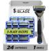 SWIPE Premium Men's 6-Blade Razor Kit (Flex Head Handle + 24 Refills) 24-Pack (with Handle)