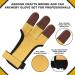 Genuine Leather Archery Gloves - Handmade Three Finger Tabs for Hunting & Shooting | Arrow Guard Protection | Sizes S, M, L - Men Women Beginners - Buy Online on GoSupps.com