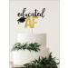 zxyxka Educated AF Cake Topper - Congrats Grad Sign - High School - College - University Graduation Party Cake Decorations Supplies (Black) - Buy Online on GoSupps.com