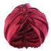 100% mulberry lide women night hat sleeping cap silk shower hood good for the hair soft silk bonnet silk hood adjustable double layers bonnet silk care head hood (burgundian red)
