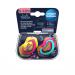 Canpol Babies Silicone Pacifiers - 2 Pack (6-18m) Neon Love Girl - Safe & Soft for Baby - Buy Online on GoSupps.com