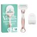 Venus Deluxe Smooth Sensitive Rose Gold Razor- 1 Blade Razor + 1 Blade + Shower Hanger