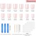 72 Pieces French False Nails Glitter False Fingernails Silver Line Press on Nail Short Medium Fake Acrylic Nail with Nail Files Stick Full Cover for Nail Decoration 3 Boxes (Light Pink) - Buy Online on GoSupps.com