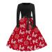 Hanxiulin christmas sweater dresses 3D printed Christmas sweater Christmas sweater sweatshirt sweater mini dress Christmas sweater Christmas sweater dress Christmas costume ladies hoodie hot rosa m