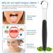 Yinkin Stainless Steel Tongue Scraper Set - 2 Pcs for Adults & Kids - Metal Tongue Brushes with Travel Cases - Reduces Bad Breath - Purple & Black - Buy Online on GoSupps.com
