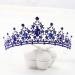 FORSEVEN Crystal Wedding Crown Tiara - Rhinestone Decor Headband for Women & Girls - Blue Princess Bridal Hair Ornament - Buy Online on GoSupps.com