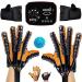 Finger Rehabilitation Stroke Both Hand Training Rehabilitation Robot Gloves Stroke Hemiplegia Hand Splint Finger Orthosis for Relieve Wrist & Thumb Pain Orange M Size Orange M size