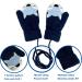 BEISIJIA Toddler Kids Winter Knitted Mittens | Cute Cartoon Gloves | Full Finger Mittens with String | Navy Blue+Red | Ages 1-4 - Buy Online on GoSupps.com