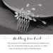 Casdre Crystal Bride Wedding Hair Comb - Bridal Side Comb Hair Piece for Women and Girls (Silver) - Buy Online on GoSupps.com