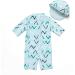 BONVERANO Baby Boys Swimsuit 18-24 Months | Short-Sleeve Zipper One Piece Swimwear with UPF 50+ Sun Protection | Toddler Bathing Suit Wave Design - Buy Online on GoSupps.com