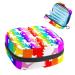 1 pack of women's napkin storage bags portable menstrual pad tampon zippering bag female menstruation first period bag for teenagers girls women unicorn rainbow colored 6