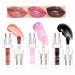 Petansy Magic Color Changing Lip Oil Plump Oil Lip Gloss Hydrating Lip Oil Clear and Natural 3 Colors Big Brush Lip Tint Set