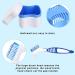 Denture Bath Cases with Cleaner Brushes - Denture Cups and Holders for Travel - Set of 2 (Blue, Red, Purple) - Buy Online on GoSupps.com