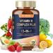 13-in-1 Vitamin B Complex Plus with Vitamin B1, B2, B3 (Niacinamide), B4, B5, B6, B7 (Biotin), B8 (Inositol), B9 (Folate), B12, C, D3, K2 - Energy, Nerve, Immune, Skin Support - 120 Vegan Capsules - Buy Online on GoSupps.com