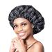 BONNET QUEEN Silk Satin Hair Bonnet for Sleeping - Double Layer Reversible Night Sleep Cap for Curly Hair - Buy Online on GoSupps.com