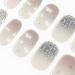 DANNI & TONI 28 Stickers Semi Cured Nail Wraps Soft Self-Adhesive Gel Nail Stickers(Starlight) Salon-Quality Manicure Stickers Set Star Nail Stickers-Shimmer Powder Print Gradient