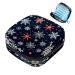 Women's bandage pocket menstrual cup pocket girl travel big capacity make-up women bandage organizer Christmas snowflake pattern color 9 4.7x6.6x6.6 in/12x17x17 cm