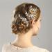 2 pcs Bridal Hair Pins Hair Accessories Bridal Veil Pearl Hairpins For Girls Women Wedding Party Barrettes Bridesmaid Crystal Flower Hair Clips
