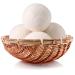 Wool Dryer Balls Organic 4 Pack XL,100 Percent New Zealand Wool Natural Fabric Softener,Chemical Free,Reusable 1000 Loads,Shorten Drying Time & Reduces Wrinkles,Baby Safe & Hypoallergenic 4 Count (Pack of 1) White