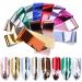 14 Sheets Gold Nail Foils Transfer Stickers Foil Nail Art Supply Holographic Effect Metallic Nail Art Foil Stickers Color Gold Silver Nail Foil Transfers for Women Girls Nail Art Decoration T2