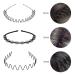 Mujinshow 6PCS Metal Wave Hair Bands - Non-slip Universal Headband for Men and Women - Buy Online on GoSupps.com