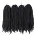 4 Packs Afro Kinky Braiding Hair Extensions - 20 Inch Black Synthetic Twist Crochet Braids - Buy Online on GoSupps.com