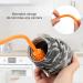 Silicone Bottle Cleaning Brush with Long Handle - 2 Pack Orange | Ideal for Baby Bottles, Hydro Flask, Sports Bottles, Vases and Glassware | 12.5 inch Water Bottle Cleaner for Smaller Diameter - Buy Online on GoSupps.com