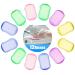 Lovexiu soap leaves 12 boxes (240 PCs) Portable soap leaves soap leaves travel portable paper mini with storage box for outdoor travel camping hiking 20 pieces of every box (random colors) 5 colors