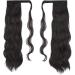 FESHFEN Long Wavy Ponytail Extension 60cm - Darkest Brown to Black - Synthetic Hairpiece for Women - Clip in Curly Ponytail - Buy Online on GoSupps.com