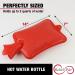 Classic Red Rubber Hot Water Bottle - 2 Quart Capacity for Pain Relief from Headaches, Cramps, Arthritis, Back Pain, Sore Muscles & Injuries - Buy Online on GoSupps.com