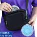 Nanaborn Silicone Collapsible Cups 2Pack - Small Portable Drinking Cup with Lids for Camping & Travel - Reusable & Compact for Outdoor Hiking - 270ml - Blue & Gray - Buy Online on GoSupps.com