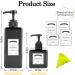 6 Pack Black Shampoo & Conditioner Dispenser Bottles - 4x 22 Oz & 2x 8 Oz Square Pump Bottles for Lotions, Shampoo, Body Wash - Refillable Plastic Bottles - Buy Online on GoSupps.com