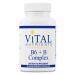 Vital Nutrients - B6 + Super B-Complex - Balanced Vitamin B Complex Formula with Extra B6-60 Vegetarian Capsules per Bottle