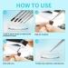 5pcs Nail Art Brushes with Cap - Nail Polish Clean Up Brush Set for Gel Nails - Metal Handle Design for Nail Art and Paintings - Buy Online on GoSupps.com