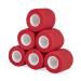 Legal bandage combined self -adhesive 5cm x 4.5m 6 rolls fixing sords self -adhering cohesive bandage for first aid dog veterinary wrap sports elastic binding for wrist feet (red) 6PCs red