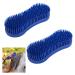 Magic Brush Horse 2Pcs Horse Grooming Brushes Blue Horse Brush Grooming Durable and Horse Grooming Kit for Horse Grooming Care Easy yo Clean Horse Brushes for Grooming(Multifunction)